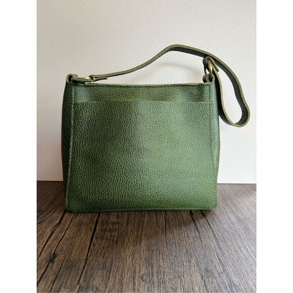 Portland Leather Handbags - AVOCADO Triangle Bag Portland Leather Shoulder Bag Green Purse uNicOrN